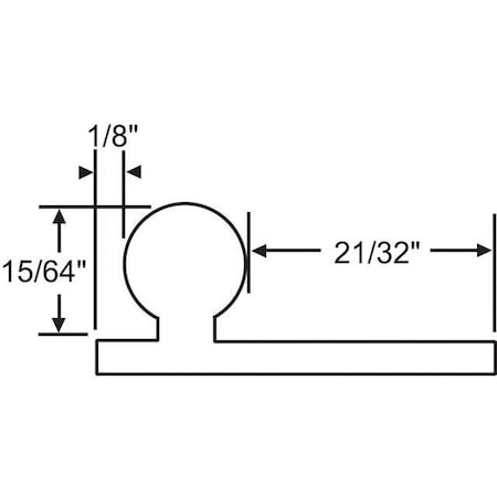 Strybuc Glass Door Track Extrusion 16-217-8